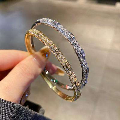 Starry Sky Bracelet Two Rows Zircon Narrow Edition Love Bracelet Women's Rose Gold Plated Versatile for Men and Women