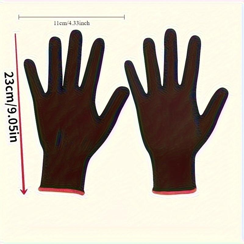A set of breathable nylon garden work gloves, without PU coating and silicone, not waterproof, used for excavation and planting