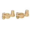 Yousheng 1Pair Brass Battery Clip Professional Positive Negative Terminal Connector Car Battery Clip Rust-Proof High Conductivity Easy Install Battery