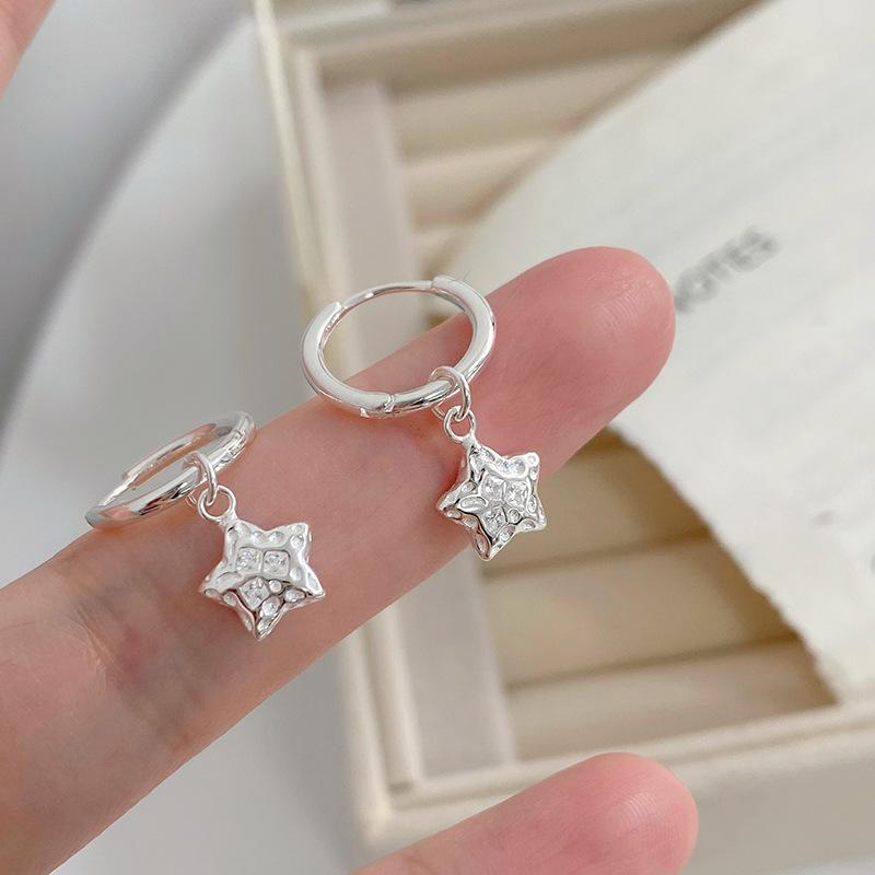 

Звездные пуговицы для ушей, свежие и сладкие, корейский стиль, нежный темперамент, пуговицы для ушей для девочек