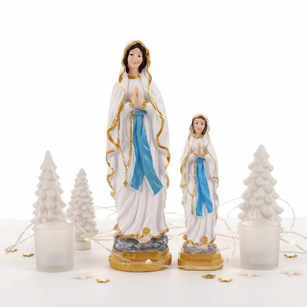 New Resin Virgin Mary Statue Handmade Crafts Gift Blessed Virgin Mother Mary Sculpture Jesus Religious Statue Christmas Decor