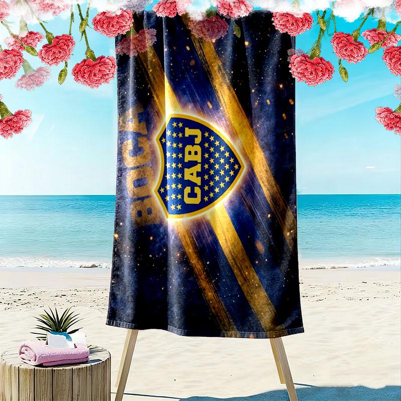 Club Atlético Boca Juniors Print Strandtuch, Großes Weiches Schnelltrocknendes Handtuch für Strand Camping Schwimmen