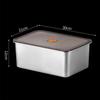 Stainless Steel Refrigerator Storage Box 30x21x12cm 5800ML Capacity