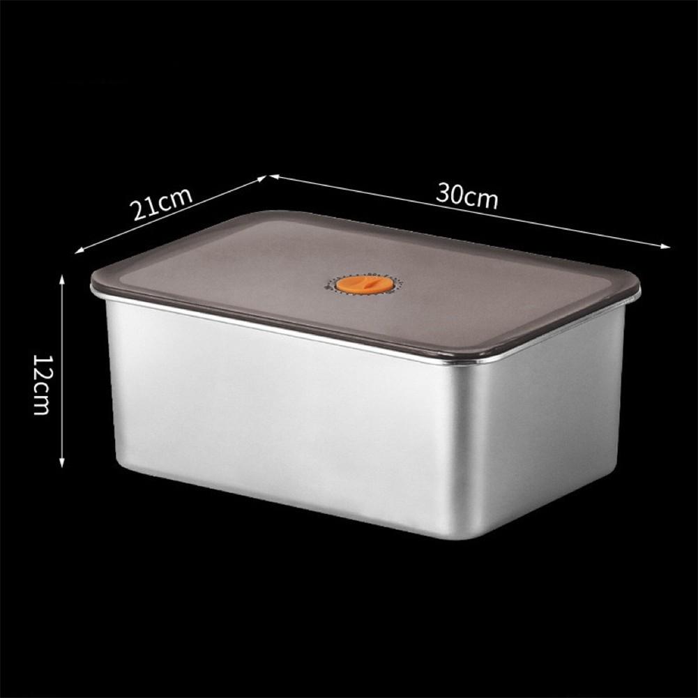 Stainless Steel Refrigerator Storage Box 30x21x12cm 5800ML Capacity