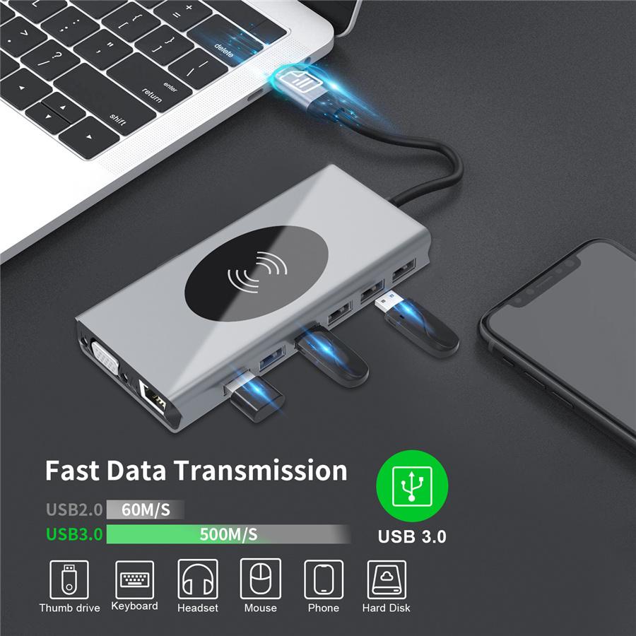 Type-c docking station splitter usb hub multifunction hub HDMI docking station notebook converter