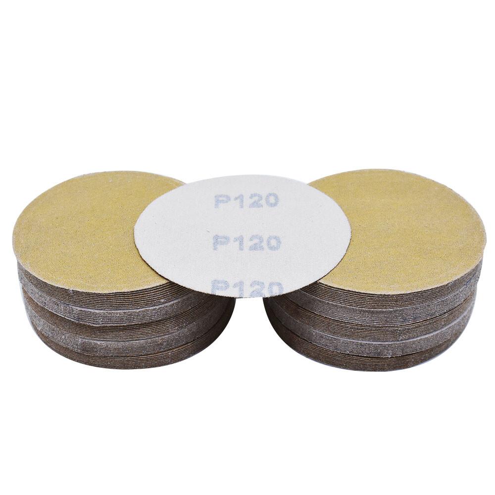 100Pcs 5" Sanding Disc NO-Hole Flocking Sandpaper Hook Loop Grit 60-320