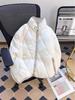 Men's Retro Diamond-Quilted Cotton Jacket - Warm, Loose Fit, Stand Collar Winter Style