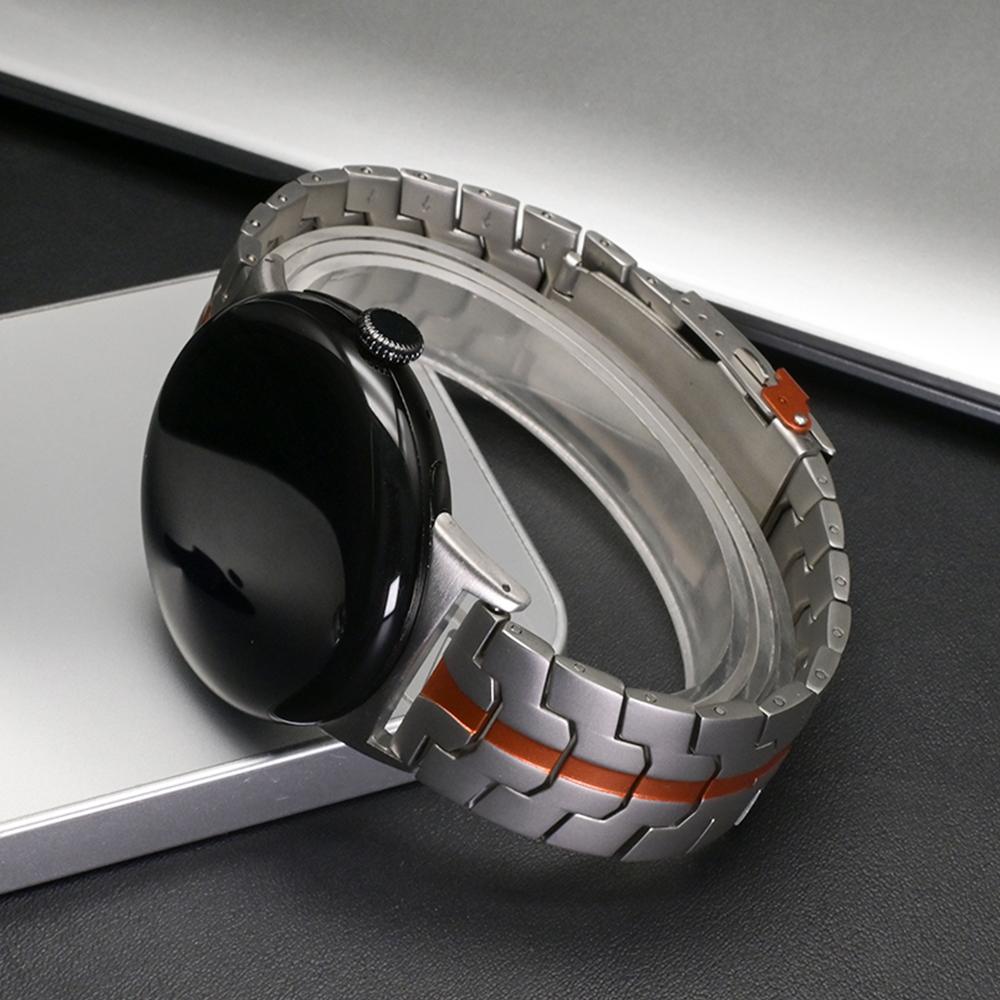 Titanlegeringsarmband för Google Pixel Watch 4 45mm/3 45mm med spänne i rostfritt stål