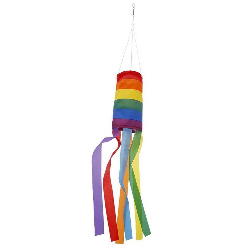 60cm Windsack Regenbogen Wind Gay Pride Flagge Messung Außenbereich Hinterhof Campingplatz Hängende Dekoration UV-beständig Wetterfest