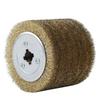 Copper Coated Steel Wire Wire Brush Wheel Steel Wire Roller Metal Polishing Wheel  Paint Removal