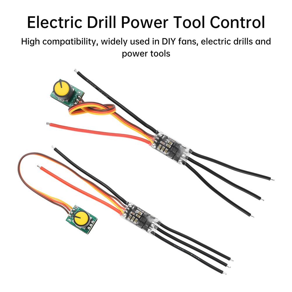 DC 7-26V Three-phase Brushless Motor Driver DC Motor Drive Board Speed Controller Regulator with Potentiometer for LiPo 2-6S