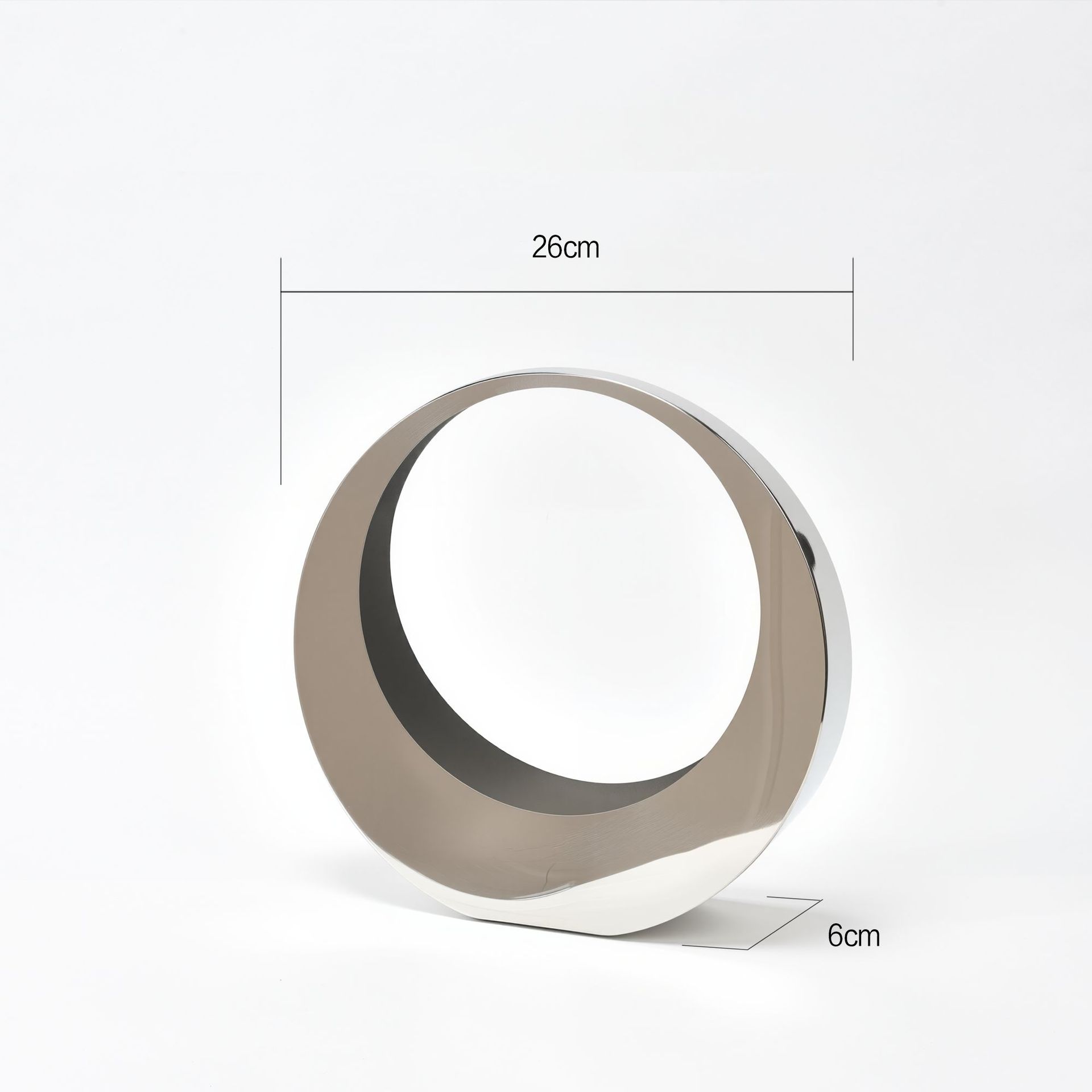 Stainless Steel Vase Geometric Semi-circular Handbag Flower Arrangement Accessories Silver Arc Flowerpot Flower Vase Home Decor