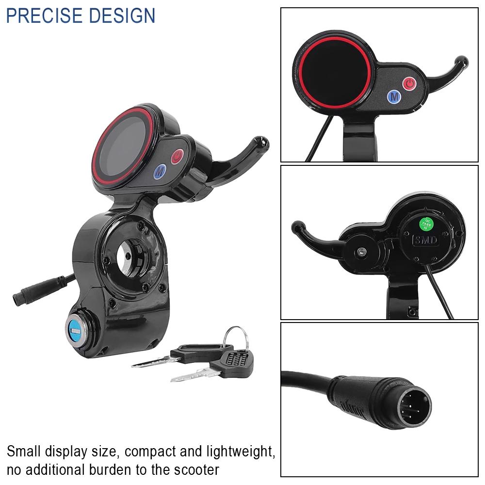 Wyświetlacz LCD do hulajnogi elektrycznej Hitway H5 Kickscooter 6-pinowy wyświetlacz z blokowanym instrumentem panelu sterowania akcesoria