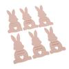 6PCS Easter Bunny Money Holders Funny Felt Cash Holder Card for Banknote Storage Party Decoration Cream Color
