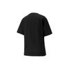 PUMA Logo Print Round Neck Loose Short Sleeve T-Shirt Women Tops Black 676650-01