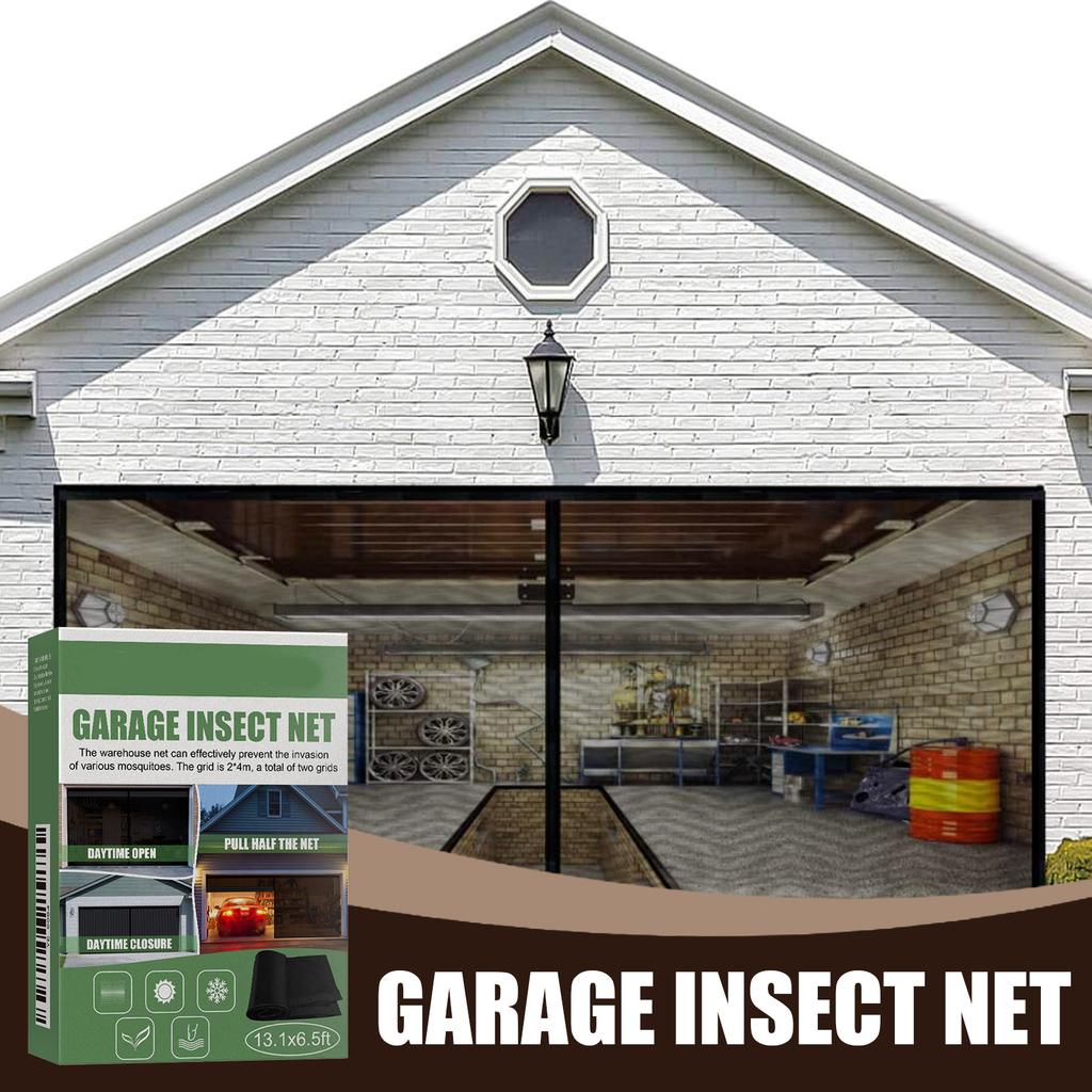 Garage Insect Net With , Seamless, Retractable, Portable Mosquito Net For Garage Doors Easy Installation