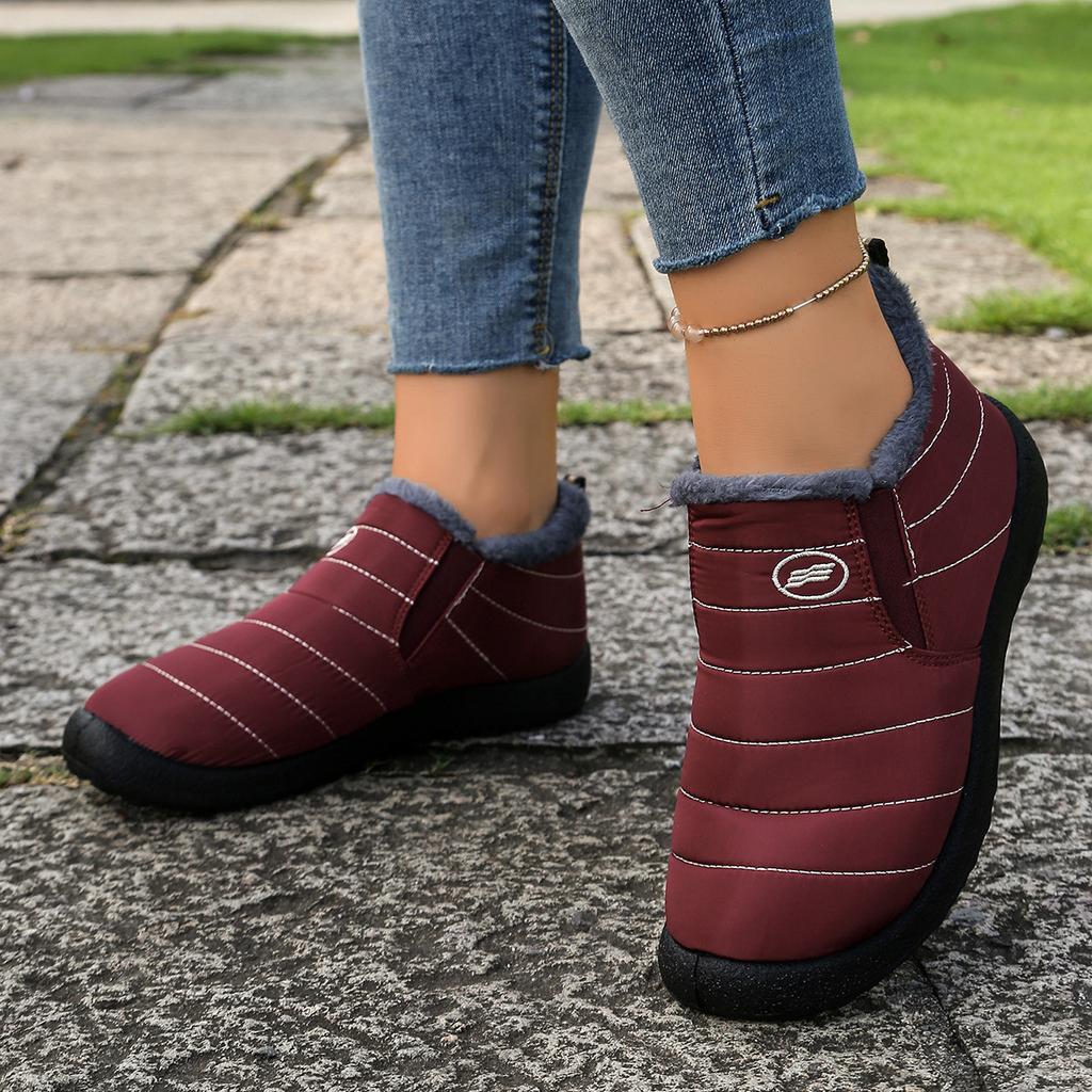 Large size cotton boots fleece thickened snow boots thermal casual shoes