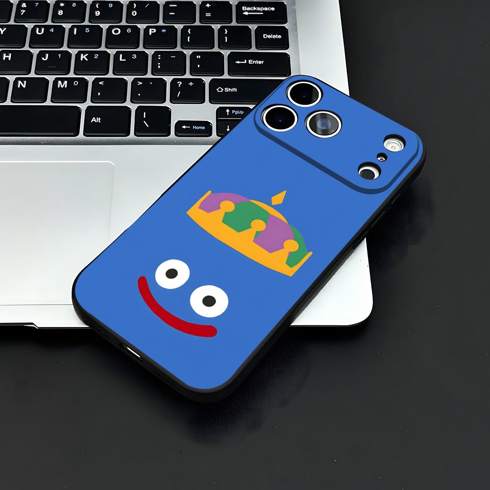 D-dragon Q-Quest Slime Phone Case For IPhone 17 Air 16 E Pro Max 15 14 13 Mini 12 Pro 11 Max Plus Black Soft Shell