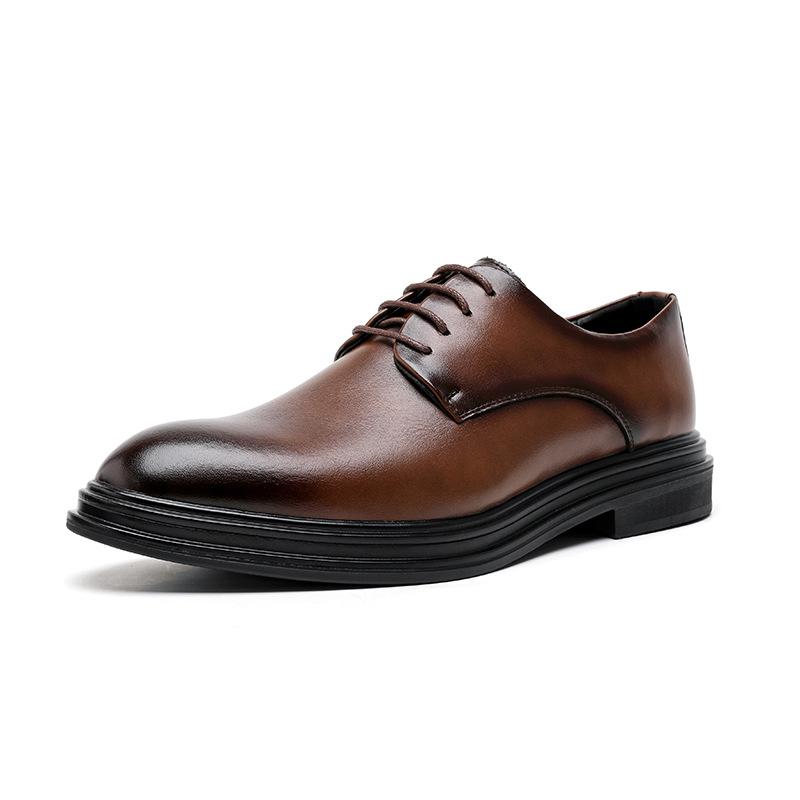Inner heightening leather shoes men's new business dress British style casual heightening trendy shoes 1396-R