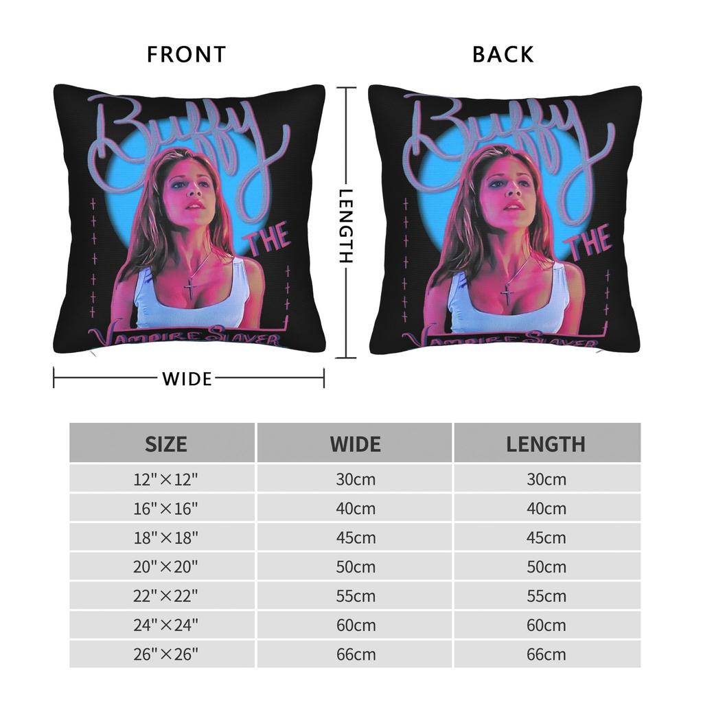 Decorative Pillow Covers Buffy the Vampires Slayers Product Bedroom Horror Movie Pillow Case Cover Zippered Multi-Size