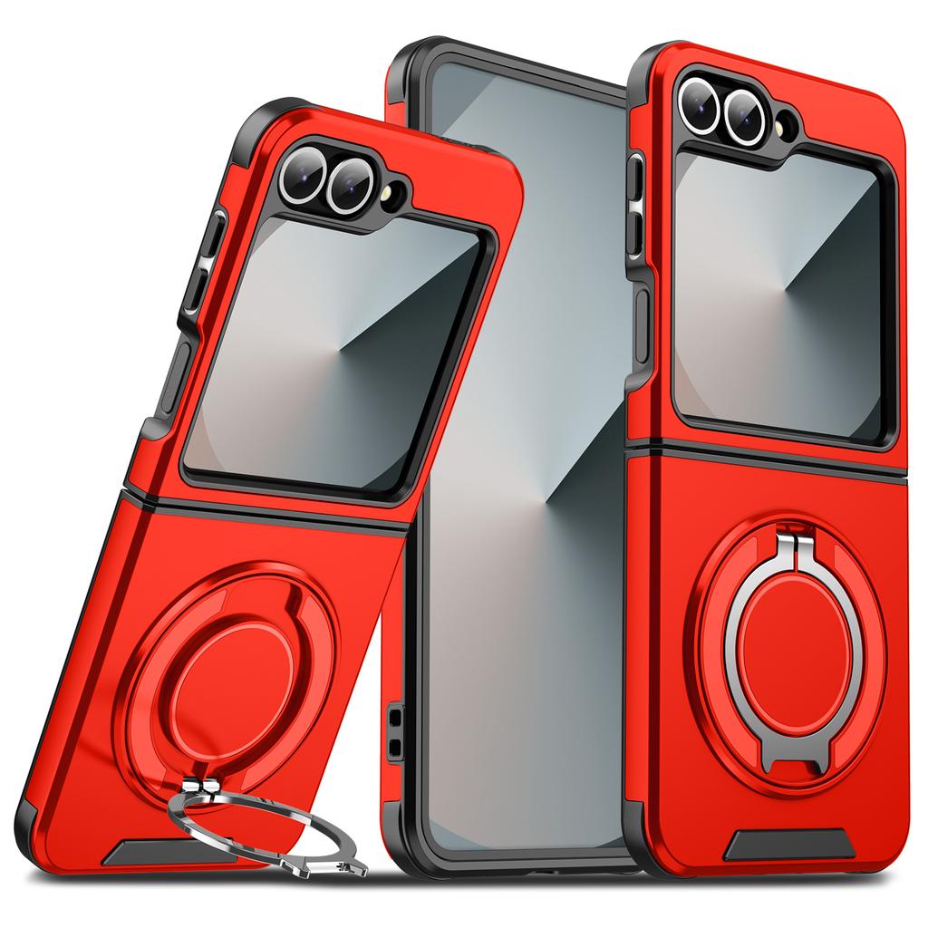 Etui do Samsung Z Flip6 Pokrowiec Galaxy Z Flip 7 Flip7 FE Magnetyczny Pierścień Pancerz Osłona Obiektywu Aparatu Suwakowa Pokrowiec do Ładowania Bezprzewodowego Magsafe
