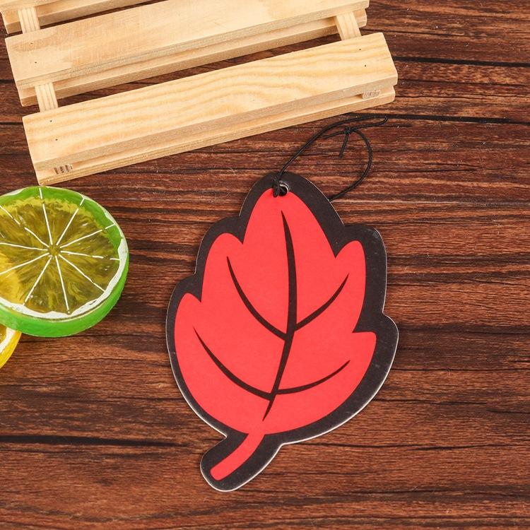 6PCS Car Air Freshener Natural Scented Tea Paper Auto Hanging Vanilla Perfume Fragrance Leaf Shape Car Accessories Interior