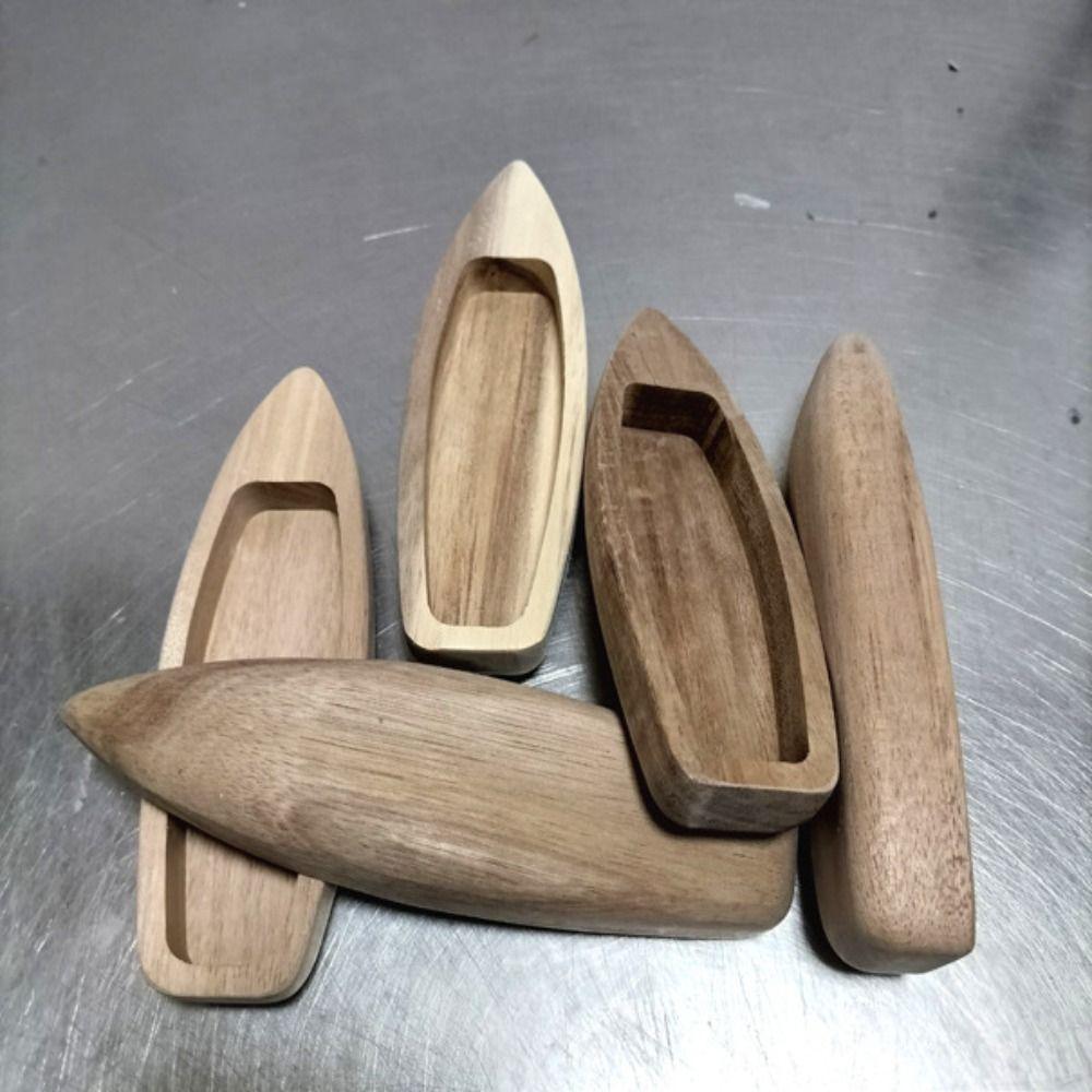 Natural Wooden Wooden Boat Decor Unfinished Boat Model Ornaments Fishing Boat Model Garden Decor