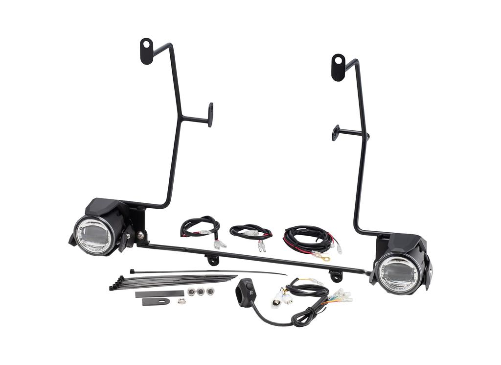 Kijima Motorcycle Parts Fog Lamp LED Auxiliary Lights for Kit, V-STROM650/XT, ABS, Waterproof, IP68, 5700-6200K, White, 205-6153