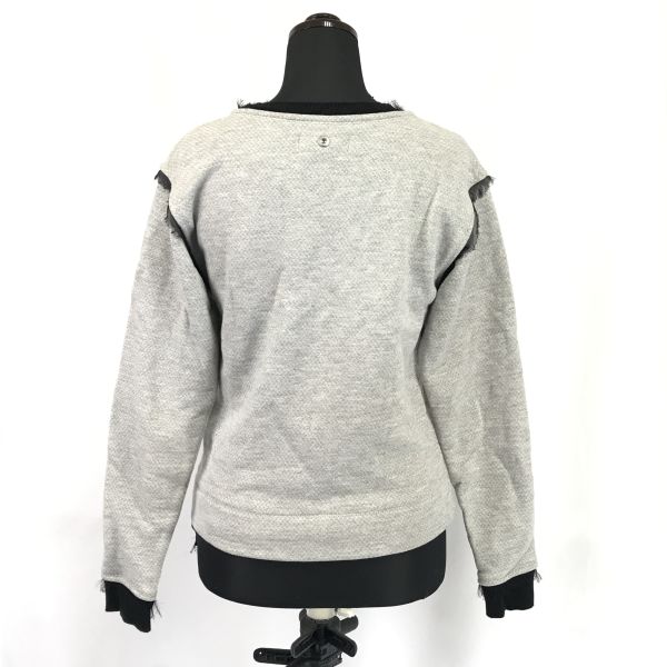 DIESEL Long Sleeve Pullover Sweatshirt Trainer Men's XXS Gray(USED)