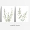 Botanical Boho Bathroom Decor Wall Art Prints, UNFRAMED Sage Green Plants Decor for Bedroom|Office, Minimalist Eucalyptus Leaves Watercolor Art