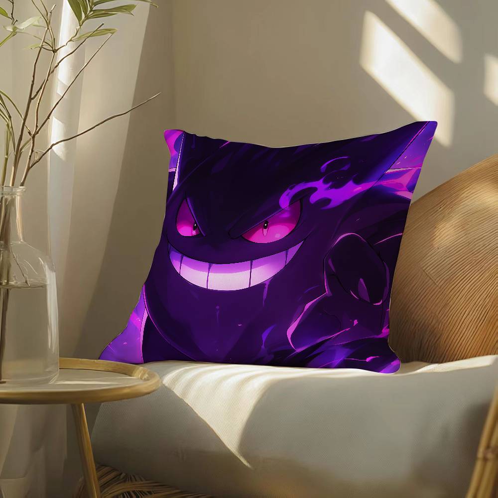 Pokemon Fighting Type Collection Anime Plush Pillow Cover Soft Short Plush Cushion Cover For Sofa Bedroom Decor Gift