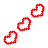 Pixel-Heart Bumper Sticker Heart Shape Window Vinyl Decal Water Bottle Car Window Mirror Laptops Heart Stickers