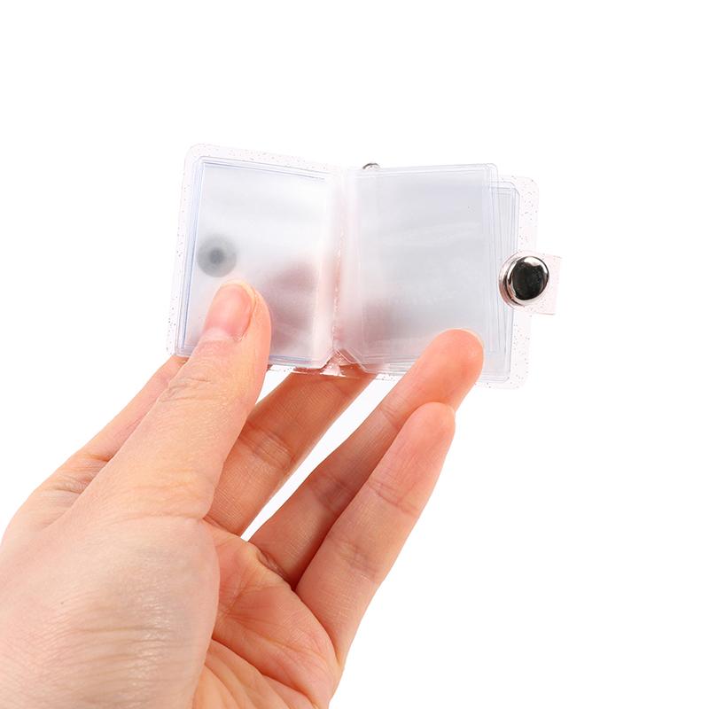 1/2 Inch Photo Album Pvc Sequins Name Card Holder 16 Pockets Mini Photo Holds