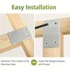 60-Piece Stainless Steel Plate Supports (with Screws) Durable Metal Supports for Furniture Wood Shelves And Cabinets