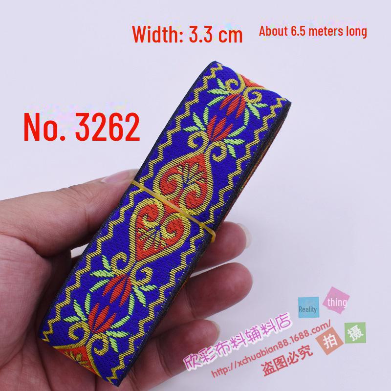 3.3cm Wide Ethnic Miao Buyi Lace Ribbon - Decorative Clothing Accessory