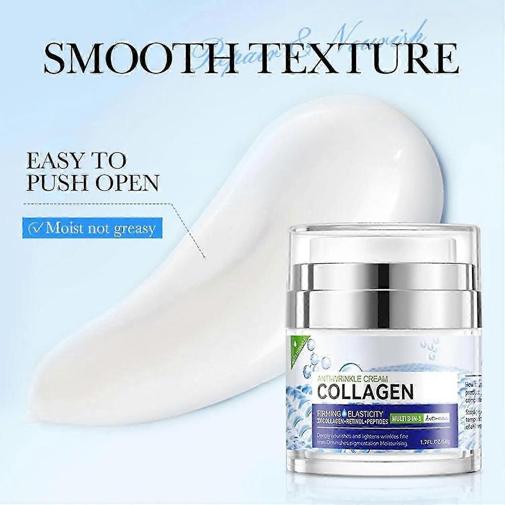 Collagen Anti-Aging Cream, Anti-Aging and Regenerating Moisturizing Facial Cream, Collagen Anti-Aging Moisturiser, Tightens the Skin