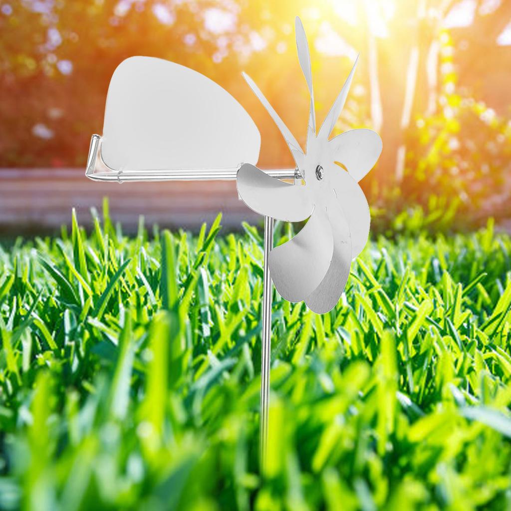360 Degree Rotation Swivel Weathervane Stainless Steel Windmill Weather Vane for Outdoor Yard