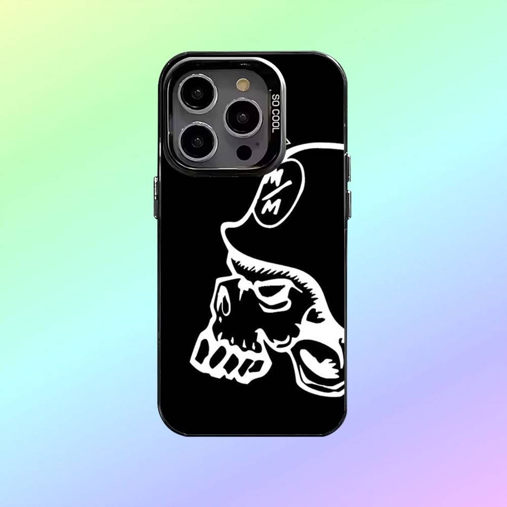 M-Motocross Metal Mulisha Phone Case For iPhone17,16,15,14,13,12,11 Plus,Pro Max Colored silver phone case