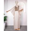 African Ethnic Style Jacquard Large Swing Robe Middle East Women's Clothing V-neck Batwing Sleeve 150.00kg Plus Size Dress Dress
