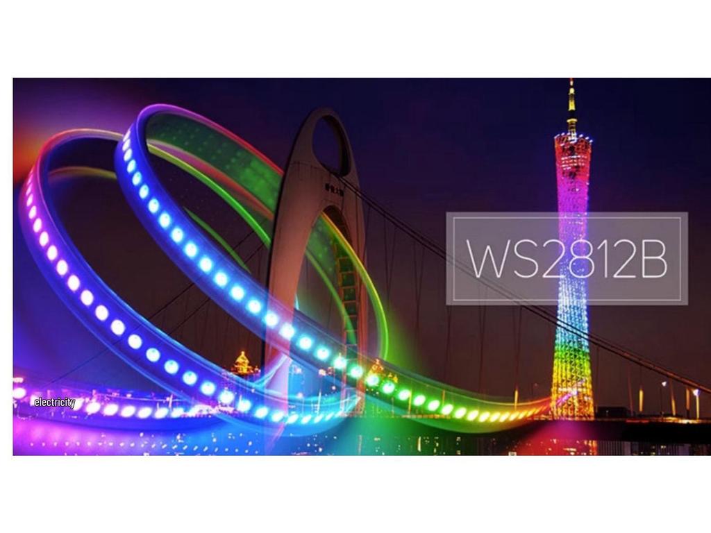 WS2812B Programmable Dreamcolor LED Strip: 5050 RGB SMD, Waterproof, Built-in IC, 5V