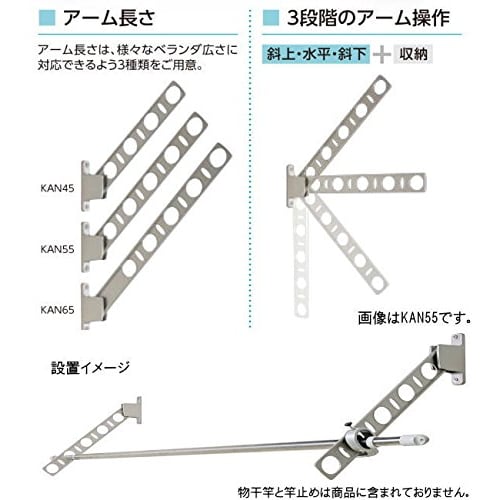 Takara Industries DRY WAVE Window/Wall Clothes Drying Hardware KAN55, Set of 2, Dark Bronze