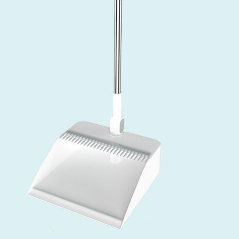 Indoor/Outdoor Broom and Dustpan Set with Magic Silicone Bristles