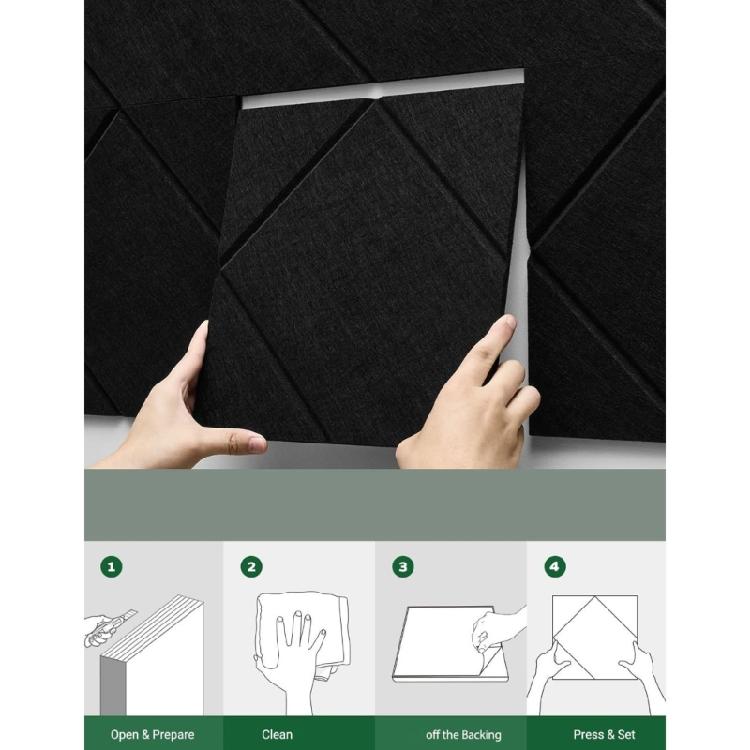 12 Pièces Panneaux Muraux Acoustiques Haute Densité Panneaux en Mousse Acoustique d'Absorption Sonore Réduction du Bruit pour Studio d'Enregistrement, Pièce