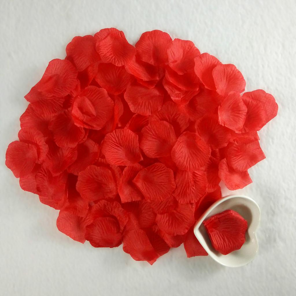 1000pcs Fake Rose Petals | Romantic Wedding Flower Decoration | Party Event Shooting Tool Suitable for Couples DIY Handmade Date