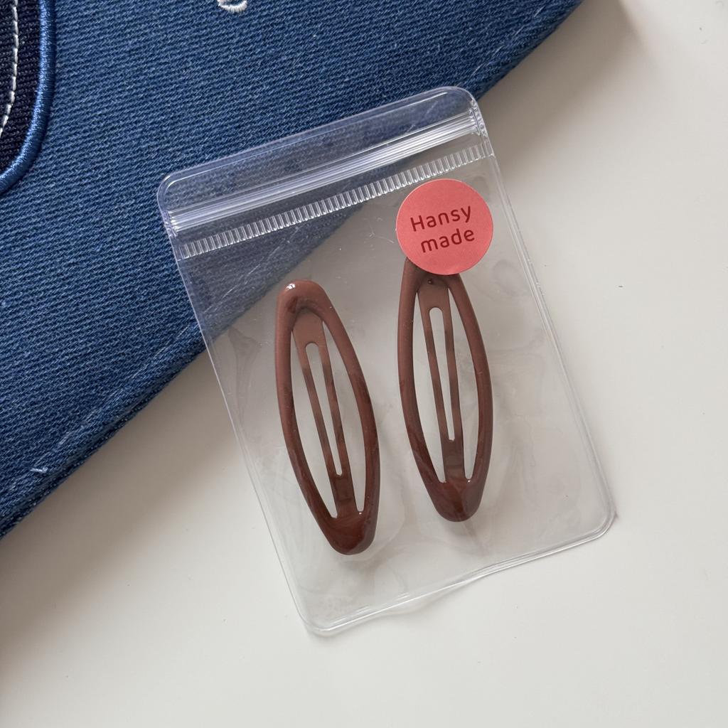 2 packs fashion temperament leopard print dripping oil water drop BB clip bangs clip new cute girl oval hairpin edge clip