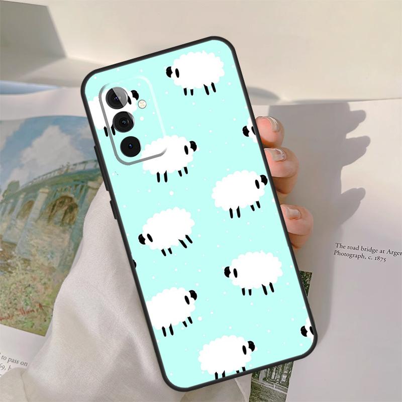 Cute Sheep Case For Samsung Galaxy A13 A33 A53 A34 A54 A14 A15 A16 A26 A36 A56 A12 A32 A52 A06 A35 A55