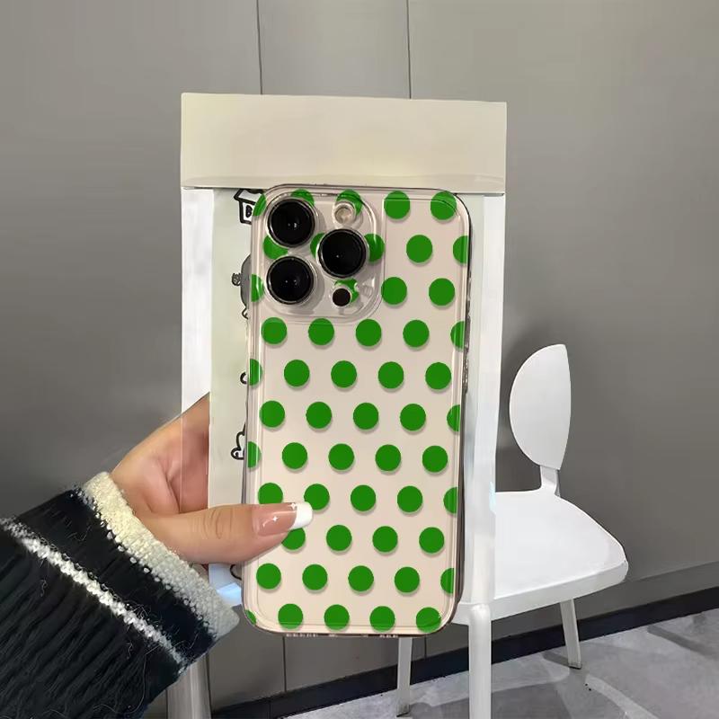 green wave dot Phone Case for iPhone 17 16 Pro Max 14 15 Plus Cover iPhone 11 12 13 16e 17 Air X XS XR Soft Shockproof Cover