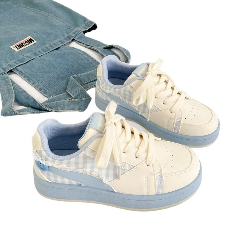 Fashion 2025 Women's Breathable Strip-shaped Sports Shoes Cute Button-down Thick-heeled Sports Shoes Casual Running Thick Sports Shoes