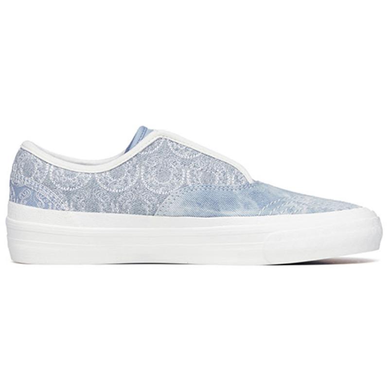 Anta Qian Xing Low-Top Skateboard Shoes Women's Gray Blue Slip-on Version Sneakers 122228017-5