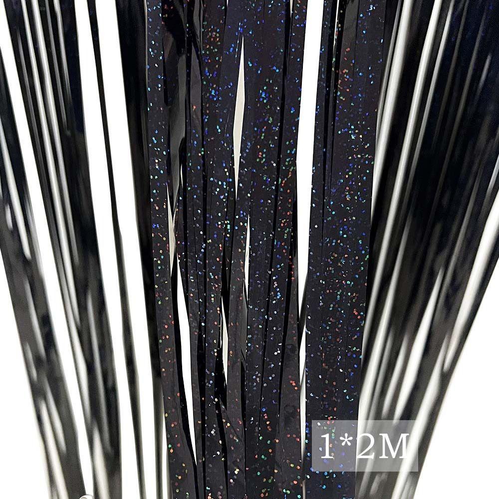 Foil Laser Christmas Wedding Prom Birthday Party Tassels Door Curtain Foil Curtain Rainwire Curtain